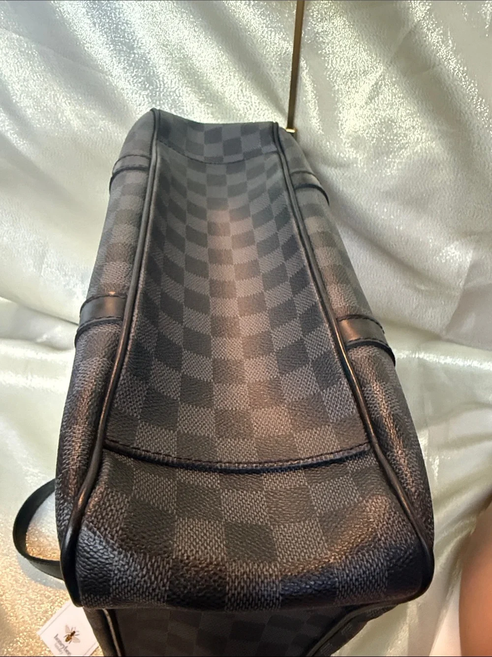 Louis Vuitton Black Damier Graphite Tadao Tote Briefcase with Zipper